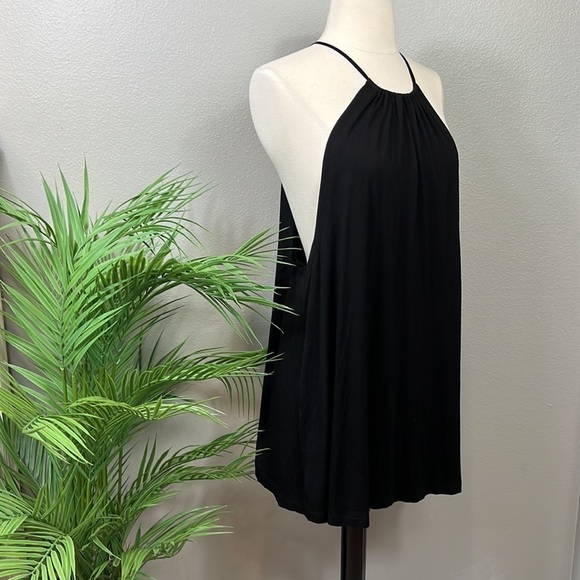 NWT Tobi Open Back Halter Top Black Medium Long - Picture 5 of 9